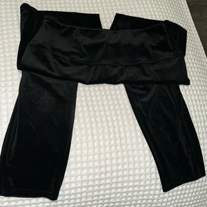 Velvet high-rise pants